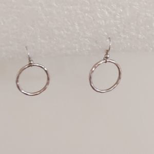 Silver Dangle Hoops
